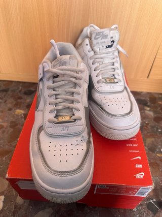 Nike Air Force 1 Shadow Plata y Blanco