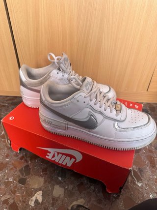 Nike Air Force 1 Shadow Plata y Blanco