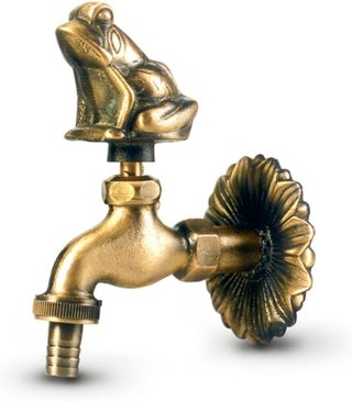 Anzapack grifo rana jardín latón bronceado