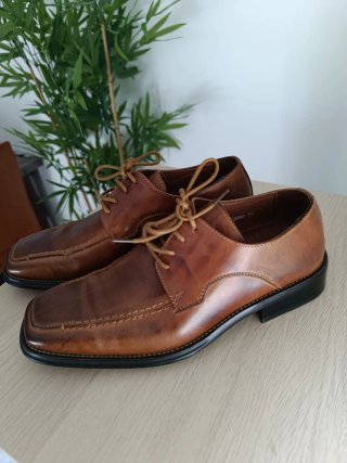 Zapatos de piel Marco Giovanni Marrones Talla 39
