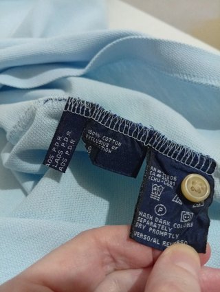 Polo Vintage Tommy Hilfiger Azul claro Talla L