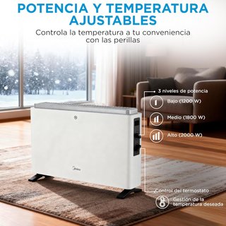 MIDEA radiador eléctrico portátil bajo consumo
