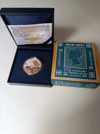 Moneda 10 Euro Plata Sello España 2025