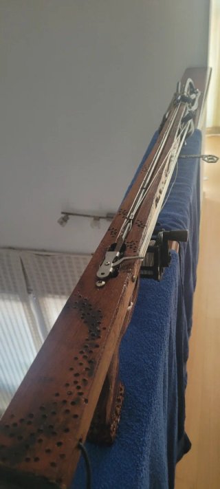 Arpón de pesca submarina de madera de iroco de 160