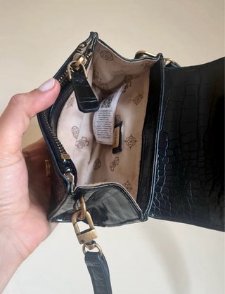 Bolso Guess Negro Cocodrilo
