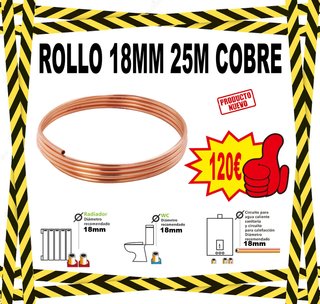 Rollo Cobre 18mm 25m