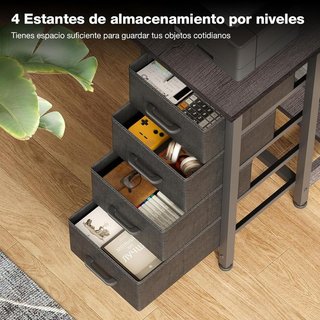 Escritorio Esquinero Coleshome Roble Gris