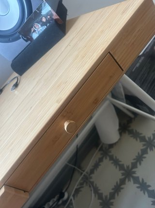 Escritorio Ikea Lillasen Bambú y Metal