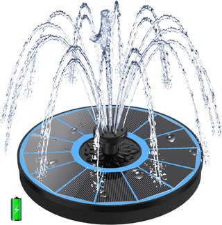 Fuente solar bomba agua jardín ecológica