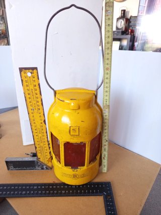 Lámpara Quinqué Feuerhand Antigua ferroviaria
