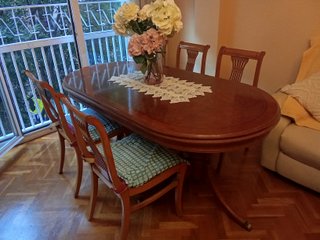 Mesa de comedor extensible madera