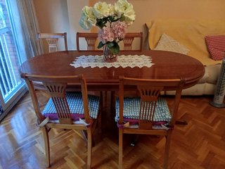 Mesa de comedor extensible madera