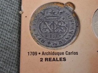 2 Reales 1709 Carlos de Austria