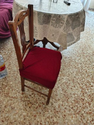 6 sillas de comedor de madera y polipiel