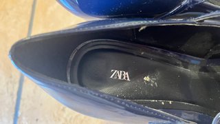 Scarpe Zara donna tacco Mary Jane blu 40