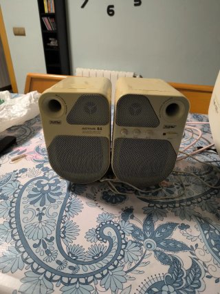 Altavoces Activos RCA y Jack Beige