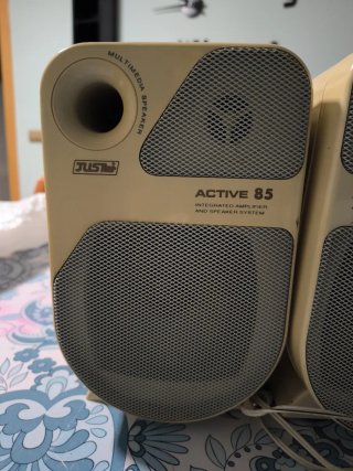 Altavoces Activos RCA y Jack Beige