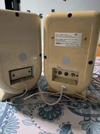 Altavoces Activos RCA y Jack Beige