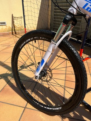Bicicleta plegable blanca