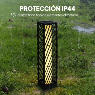 Farola Solar Ratán Exterior