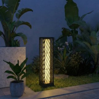 Farola Solar Ratán Exterior