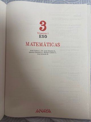 Libro Matemáticas 2do Trimestre- Operación Mundo