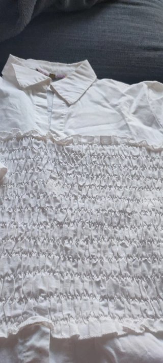 Camisa fruncida nido abeja