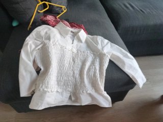 Camisa fruncida nido abeja