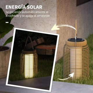 Farola Solar Exterior Ratán LED