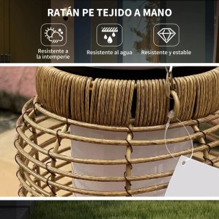 Farola Solar Exterior Ratán LED