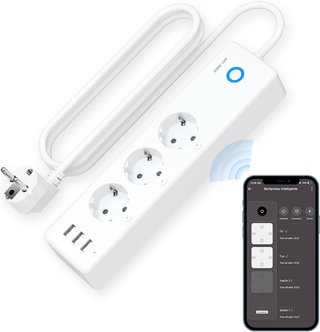 GHome B0BTPF67VP Regleta Wifi 3 Enchufes 3 USB
