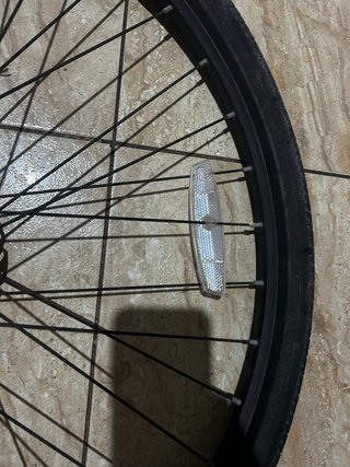 Rueda de bicicleta con disco de freno
