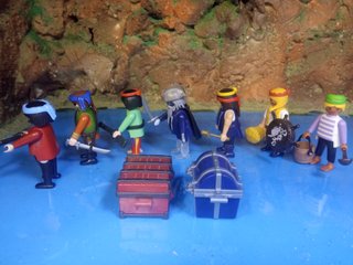 Grupo de 7 Piratas Playmobil