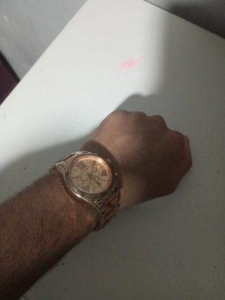 Reloj de pulsera mujer dorado y marrón