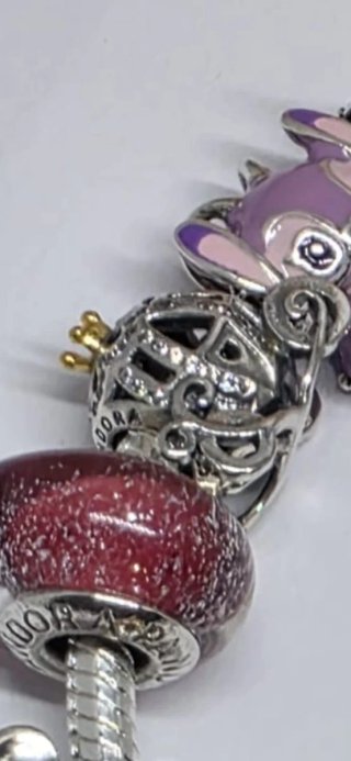 Pulsera Pandora Plata y Oro con Abalorios