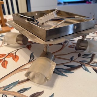 Lámpara de techo moderna metal y cristal
