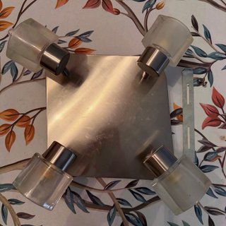 Lámpara de techo moderna metal y cristal
