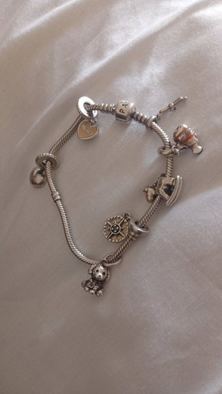 Pulsera Pandora Plata 925 ALE con 7 Charms