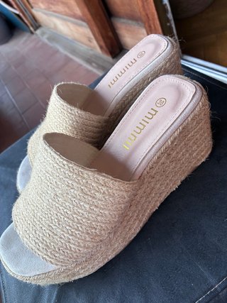 Sandalias Mimmi Tacon Alto Beige Talla 38