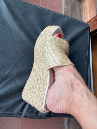 Sandalias Mimmi Tacon Alto Beige Talla 38