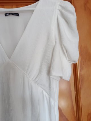 Vestido largo blanco Zara