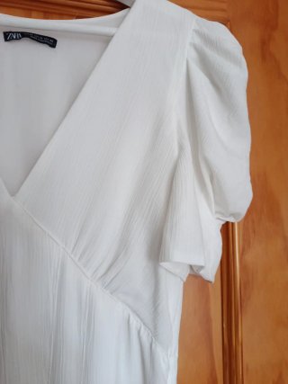 Vestido largo blanco Zara