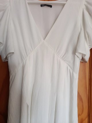 Vestido largo blanco Zara