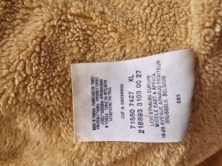 Cazadora Pana Levi's Beige Forro Sherpa