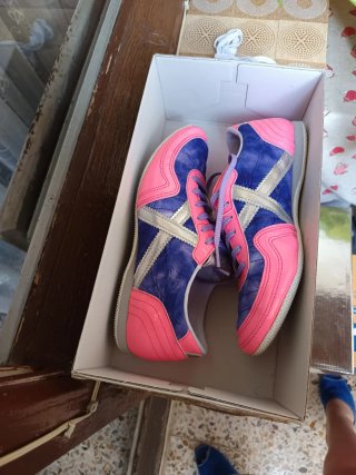 Zapatillas Munich Mujer Rosa y Morado