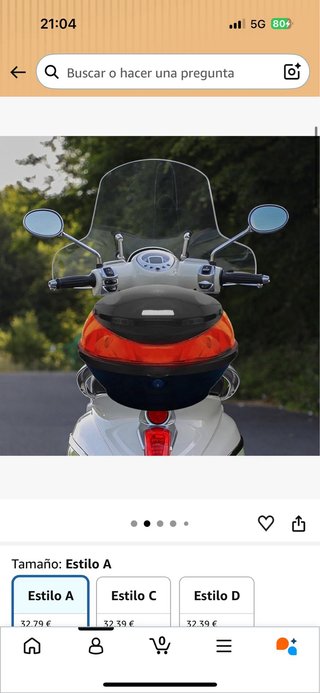 Baúl pequeño para moto o bici
