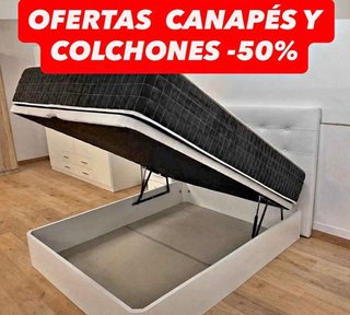 Cama Canapé + Colchón con Almacenamiento -50%