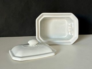 🇫🇷 Mantequillera porcelana blanca
