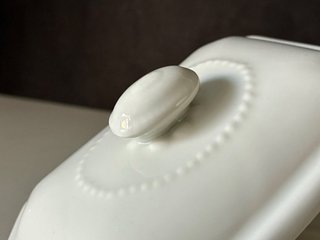 🇫🇷 Mantequillera porcelana blanca