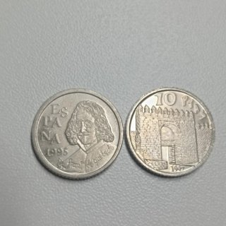 Lote 8 monedas 10 Pesetas Juan Carlos I España